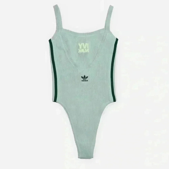 Adidas X Ivy Park Beyonce Drip 2 Knit Bodysuit Green Tint, Womens Size 2X - Picture 4 of 14